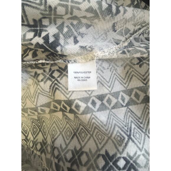 ForCynthia‎ Beachwear Cover-Up Medium Sheer White Tunic Dress Boho Resortwear - Picture 9 of 11